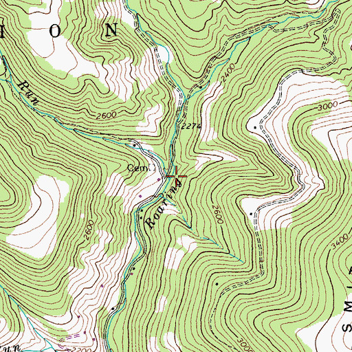 Topographic Map of Elklick Run, WV