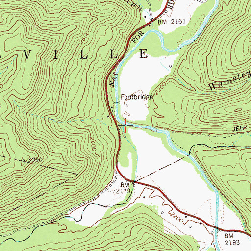 Topographic Map of Elkwater Fork, WV