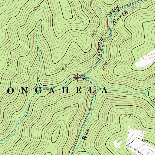 Topographic Map of Elleber Run, WV