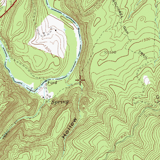 Topographic Map of Ellis Hollow, WV