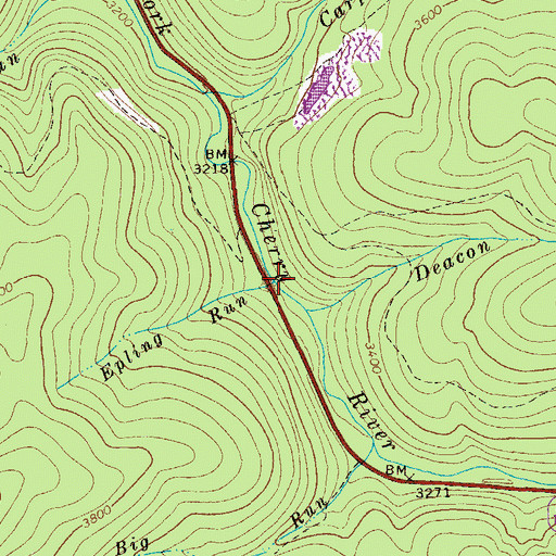 Topographic Map of Epling Run, WV
