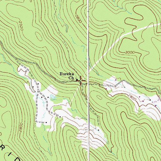 Topographic Map of Eureka Church, WV