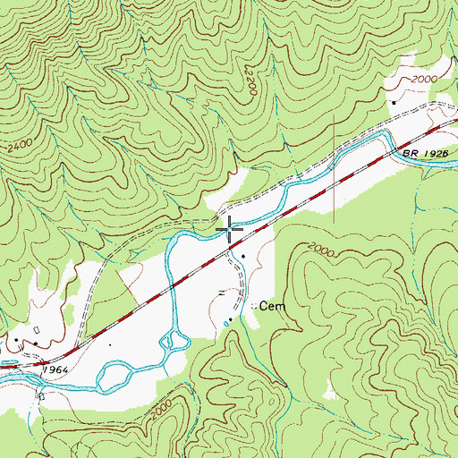 Topographic Map of Ewin Run, WV