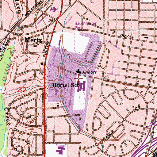Topographic Map of Mae Eanes Middle School, AL