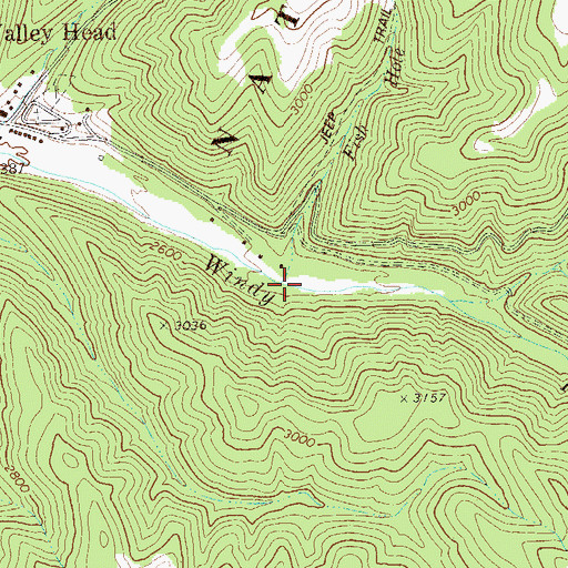 Topographic Map of Fish Hole Run, WV