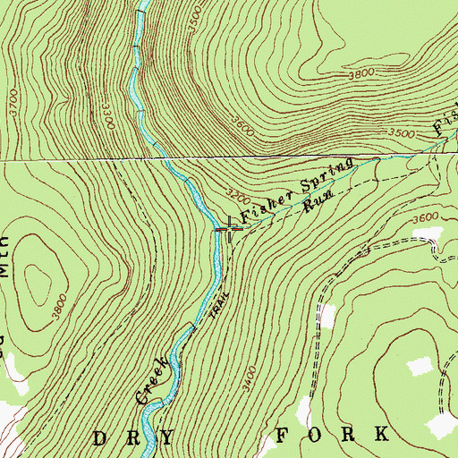 Topographic Map of Fisher Spring Run, WV