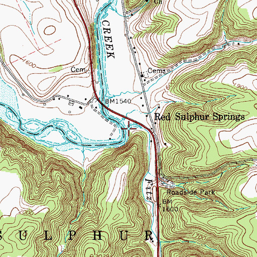 Topographic Map of Fitz Run, WV