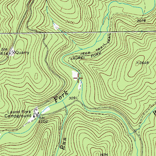 Topographic Map of Five Lick Run, WV