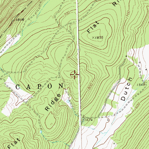 Topographic Map of Flat Ridge, WV