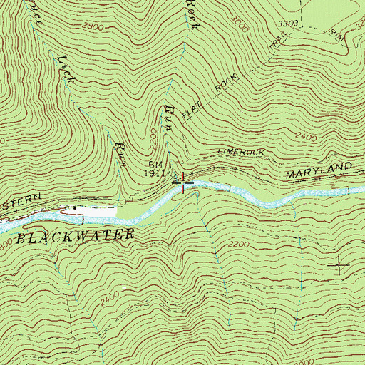 Topographic Map of Flat Rock Run, WV