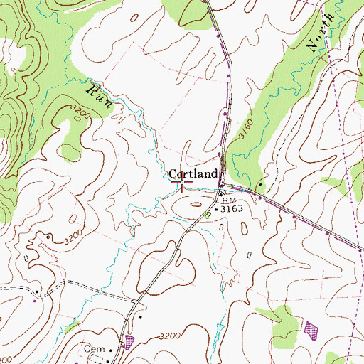 Topographic Map of Flat Run, WV