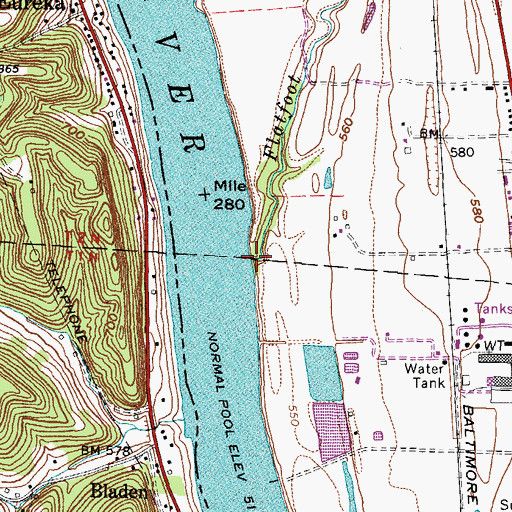 Topographic Map of Flatfoot Creek, WV
