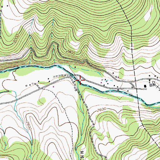 Topographic Map of Flatrock Run, WV