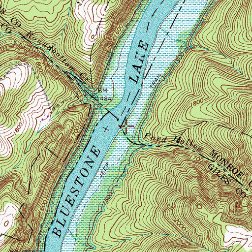 Topographic Map of Ford Hollow Branch, WV