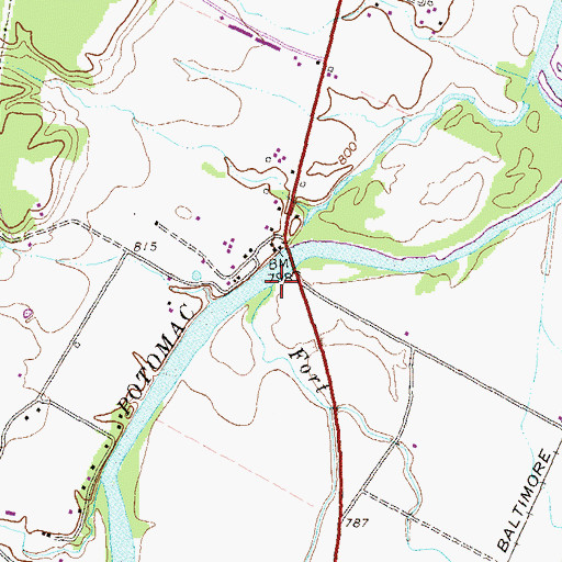 Topographic Map of Fort Run, WV