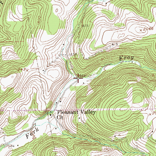 Topographic Map of Frog Run, WV