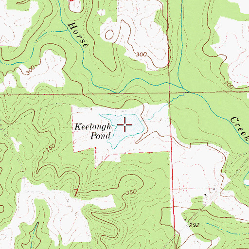 Topographic Map of Keelough Pond, AL