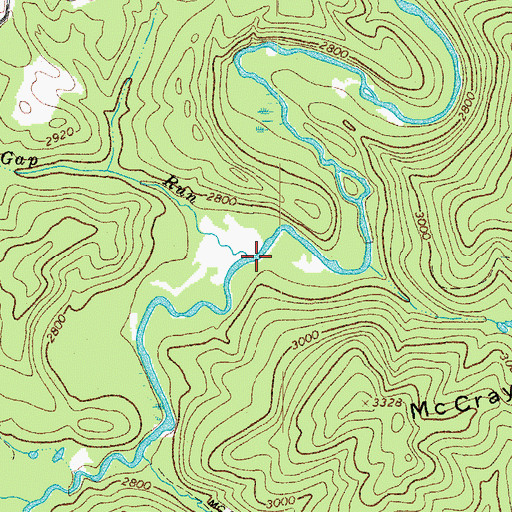 Topographic Map of Gap Run, WV