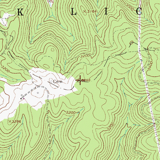 Topographic Map of Gauley Divide, WV