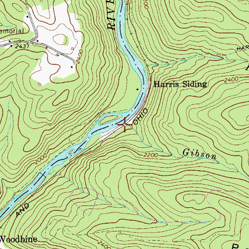 Topographic Map of Gibson Run, WV