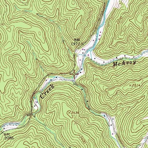 Topographic Map of Given Run, WV