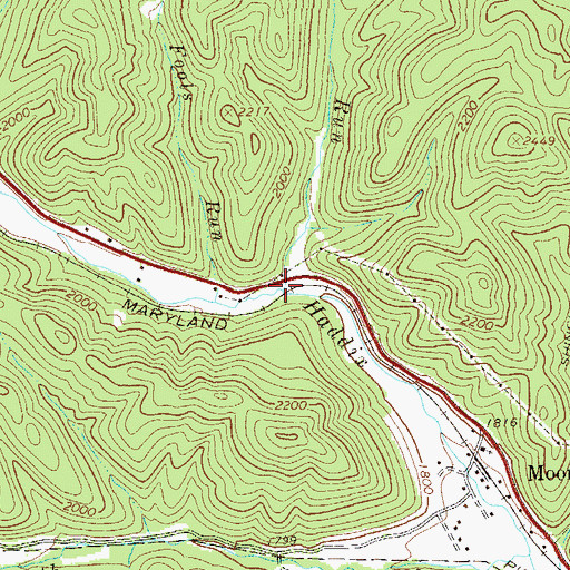 Topographic Map of Goodwin Run, WV