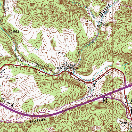 Topographic Map of Goodwyn Chapel, WV