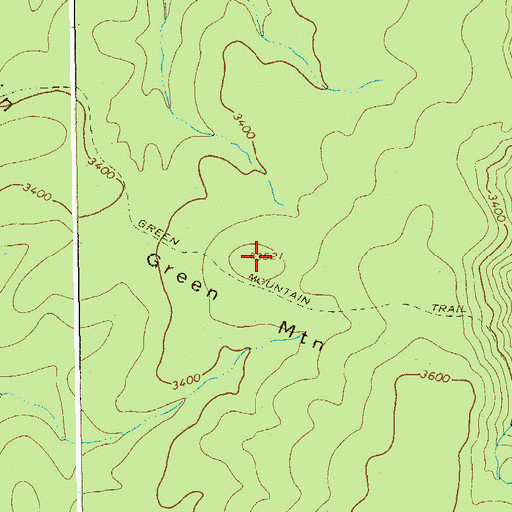 Topographic Map of Green Mountain, WV