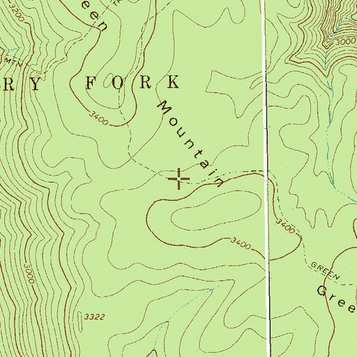 Topographic Map of Green Mountain Trail, WV