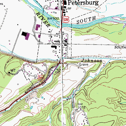 Topographic Map of Gum Hollow, WV