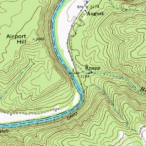 Topographic Map of Halfway Run, WV