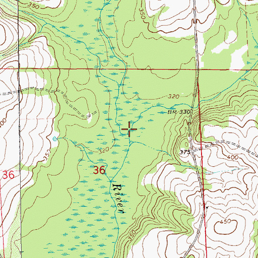 Topographic Map of Lindsey Creek, AL