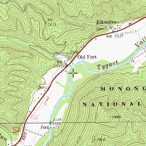 Topographic Map of Hamilton Run, WV