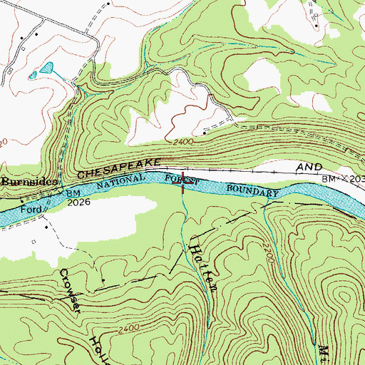 Topographic Map of Hatten Run, WV