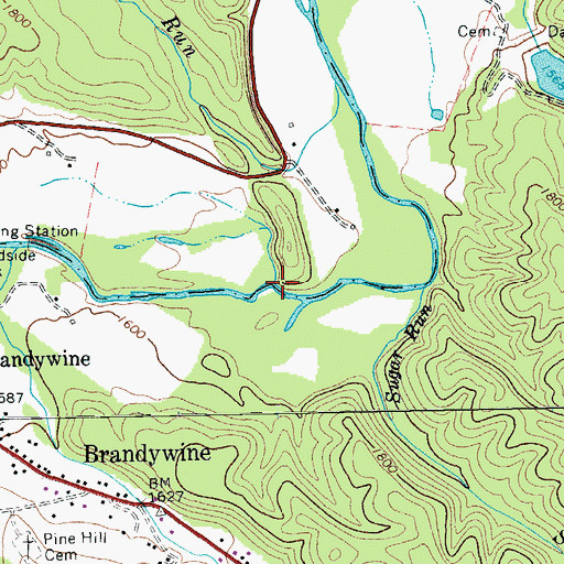 Topographic Map of Heavener Run, WV