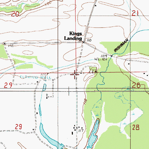 Topographic Map of Little Zion Church, AL
