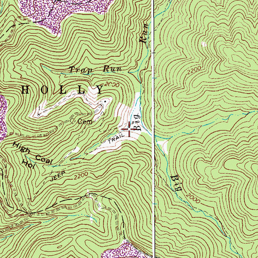 Topographic Map of High Coal Hollow, WV