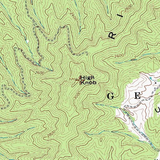 Topographic Map of High Knob, WV