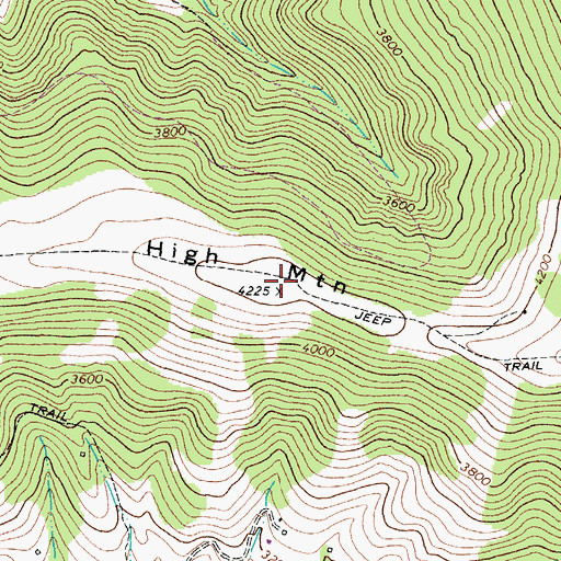 Topographic Map of High Mountain, WV