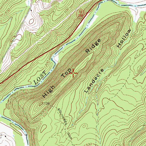 Topographic Map of High Top Ridge, WV
