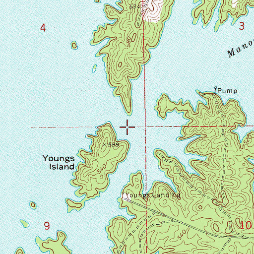 Topographic Map of Manoy Creek, AL