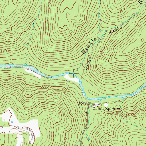 Topographic Map of Hinkle Branch, WV