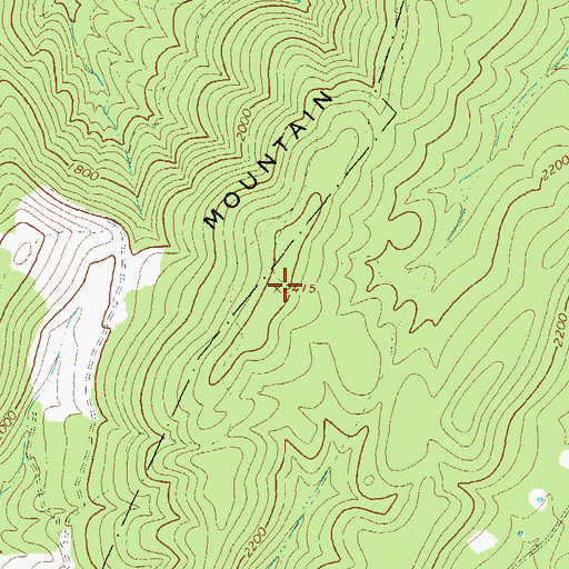 Topographic Map of Hommon Mountain, WV