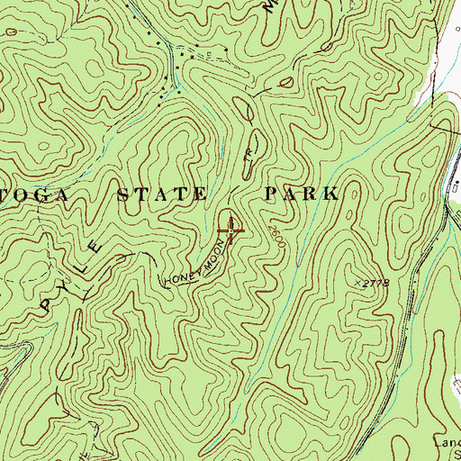 Topographic Map of Honey Moon Trail, WV
