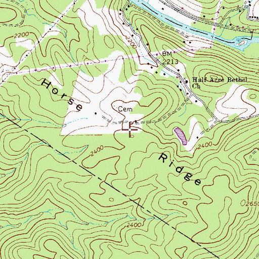 Topographic Map of Horse Ridge, WV