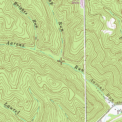 Topographic Map of Hunting Camp Run, WV