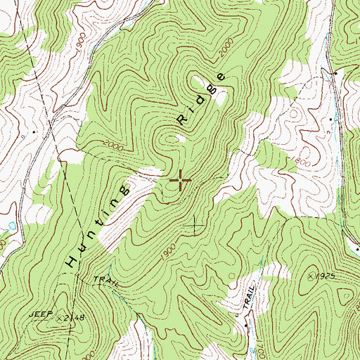 Topographic Map of Hunting Ridge, WV