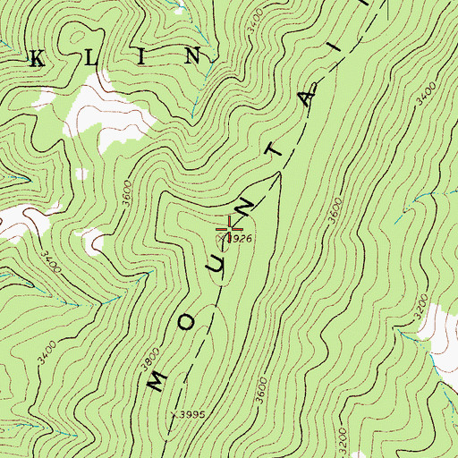 Topographic Map of Jack Mountain, WV