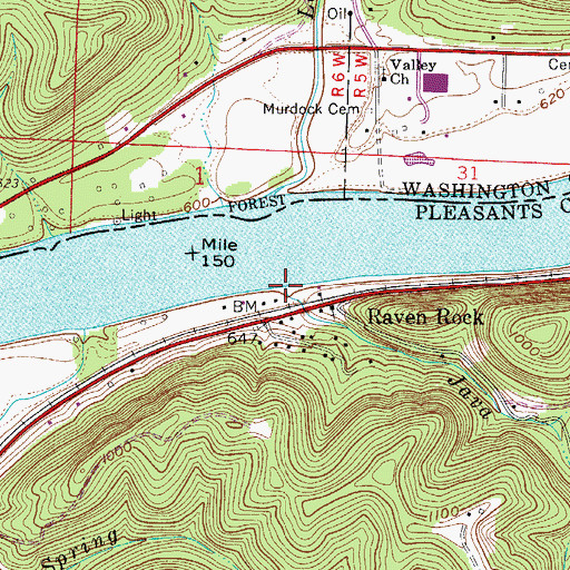 Topographic Map of Java Run, WV