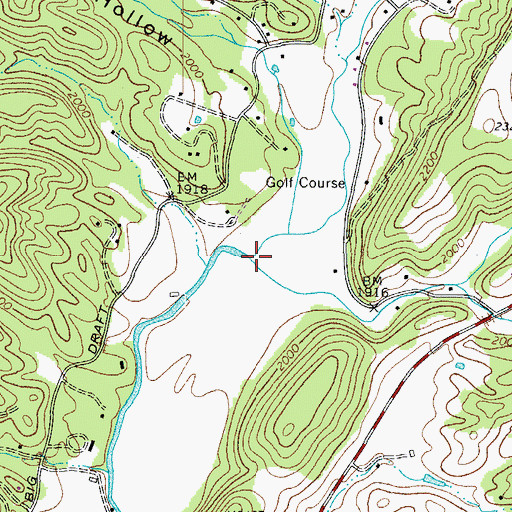 Topographic Map of Jericho Draft, WV